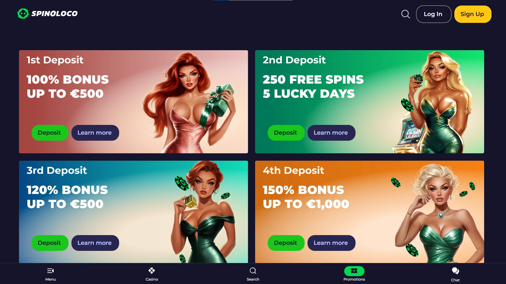 Welcome Bonus at Spinoloco