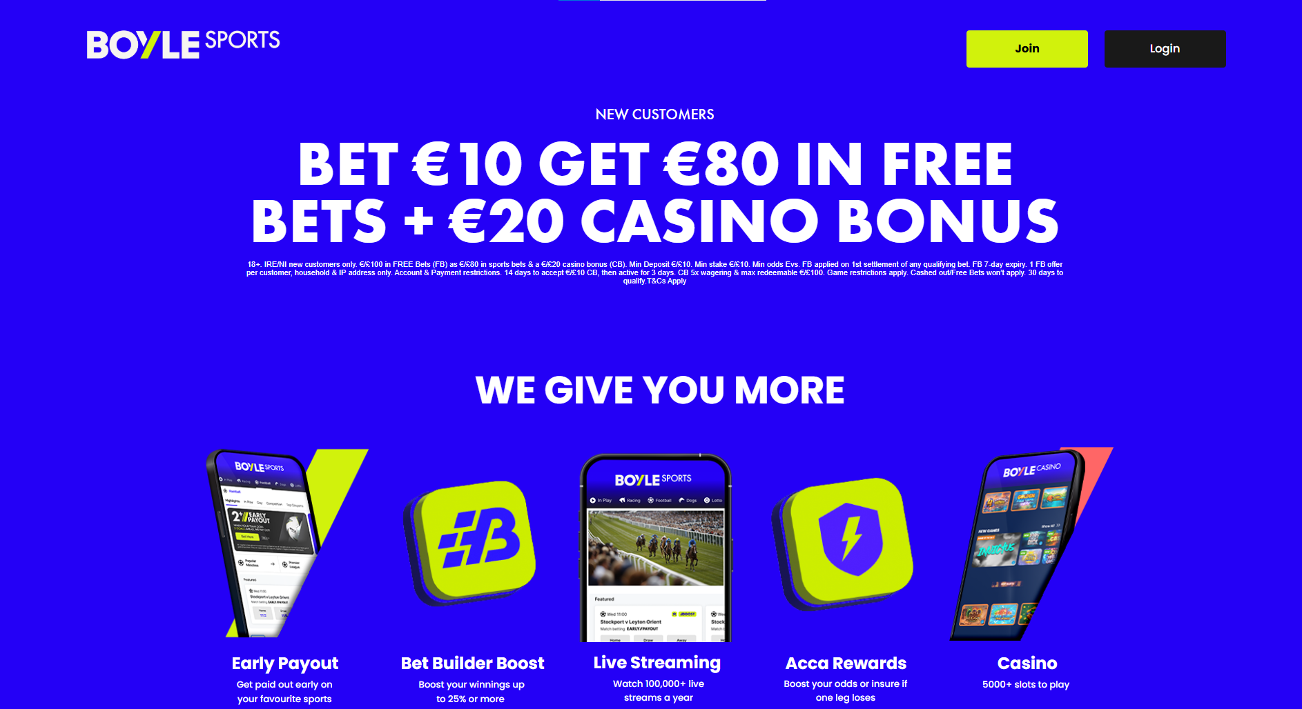 Information about the welcome bonus offered by BoyleSports Ireland