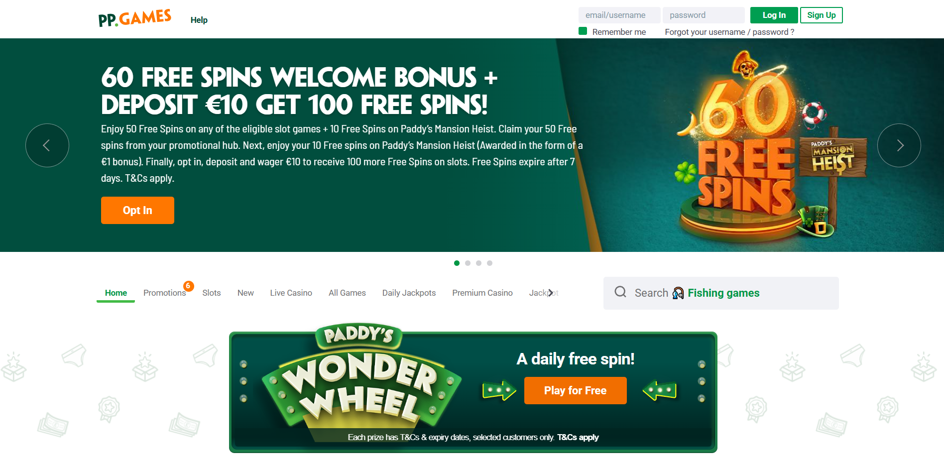 Information about the welcome bonus offered by PaddyPower Ireland