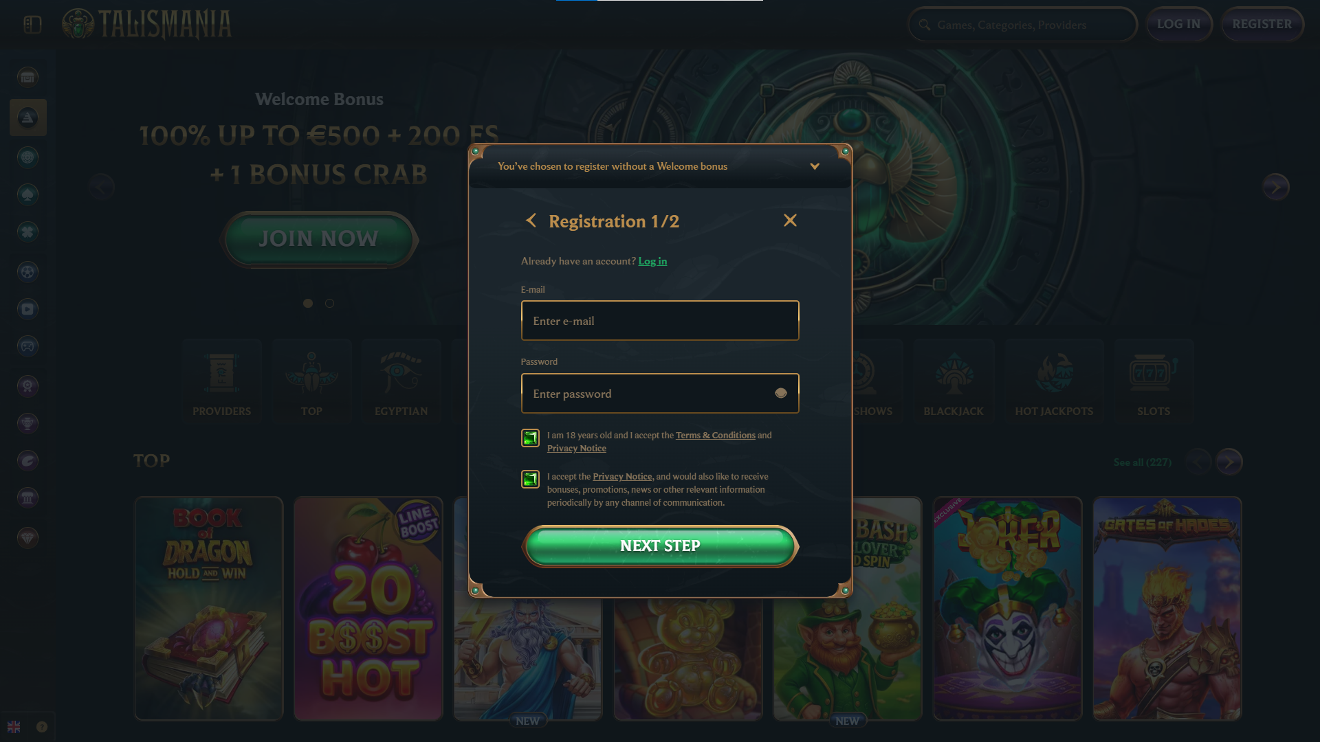 Step-by-Step Guide for the Registration Process in Talismania Casino Ireland